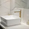 Robinet de salle de bains en laiton doré brossé – vue 1