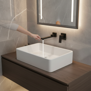 Bassin Mural Pliable en Laiton, Poignée Unique, Double Trou, Grue Froide et Chaude, Rotatif à 360 ° Bassin Mural Pliable en Laiton, Poignée Unique, Double Trou, Grue Froide et Chaude, Rotatif à 360 °