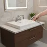 Robinet de lavabo de salle de bains chromé à…