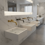 Robinet de piscine à vadrouille longue mural, robinet de lavabo de salle de bains froide simple, robinet de lavabo de balcon, robinets d&rsquo;eau noirs brossés en or