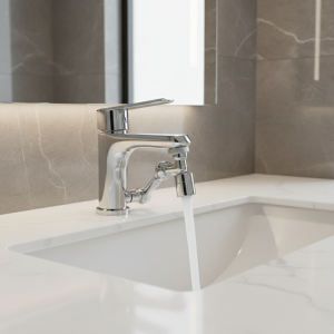 Dispositif d&rsquo;extension de robinet de lavabo, accessoires de salle de bains, extension de robinet de cuisine pour enfants, robinets pivotants, robinet de salle de bains Extensible