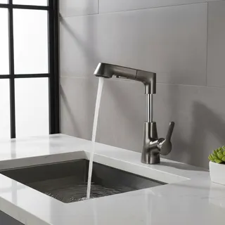 Mitigeur évier monocommande bec extractible inox brossé gris…