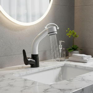 Bec de nervure pour centre commercial chaud et froid, noir et blanc, poignée unique, rotation à 360 °, levage et descente