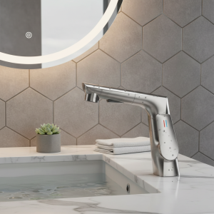 Robinet de lavabo type de levage et de traction lavabo entièrement en cuivre chaud et froid multifonctionnel 360 &lsquo;rotatif et de traction