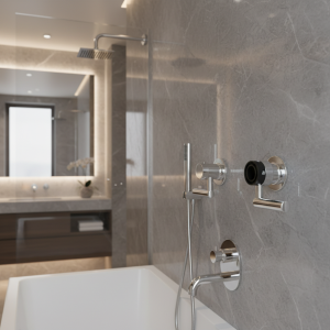 Poignées de commande thermostatique, poignées de contrôle de l&rsquo;eau pour bain-douche, robinets mélangeurs, amélioration de l&rsquo;habitat, robinets de douche