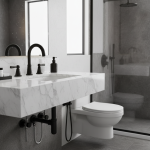 Robinets de lavabo de salle de bains, robinets d&rsquo;arrêt d&rsquo;angle, finition en laiton noir, vanne d&rsquo;arrêt G1/2 « , salle de bains, toilettes, Bidet, douche, robinet d&rsquo;eau