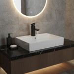 Cascade lavabo ABS robinet noir chaud froid toilette lavabo robinet pont monté évier noir robinets salle de bains maison accessoires