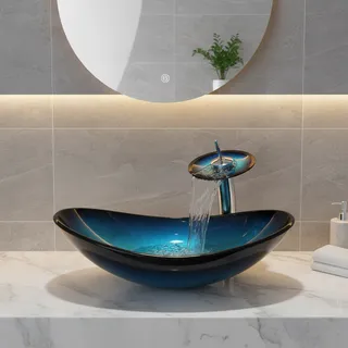 KEMAIDI salle de bains évier comptoir bassin bol avec robinet salle de…