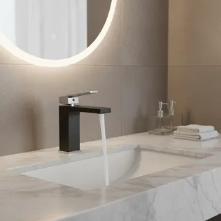 Becola robinet de lavabo noir/chromé