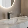 Becola robinet de lavabo noir/chromé – vue 1