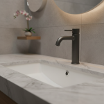 HOBasin-Couvercle en Céramique Blanche pour Évier, Bouchon de Vidange Pop-up