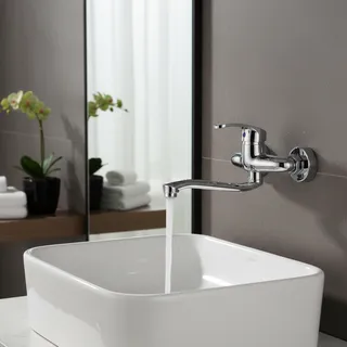 Robinet de lavabo mural à Double trous