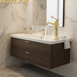 Robinet de lavabo de luxe robinet moderne robinet de salle de bains finition dorée robinet d’évier de lavabo en laiton chaud et froid poignée unique avec robinets en céramique Robinet de lavabo de luxe robinet moderne robinet de salle de bains finition dorée robinet d’évier de lavabo en laiton chaud et froid poignée unique avec robinets en céramique