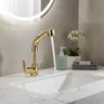 Robinet de lavabo de salle de bains doré