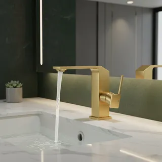 Robinet mitigeur de lavabo en laiton de luxe