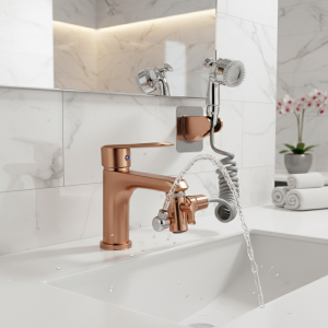 Robinet de douche externe, ensemble de salle de bains en cuivre, Massage multifonction, robinet pressurisé, douche, lavabo de toilette, accessoires de shampoing Robinet de douche externe, ensemble de salle de bains en cuivre, Massage multifonction, robinet pressurisé, douche, lavabo de toilette, accessoires de shampoing