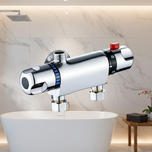 Robinet de contrôle thermostatique pour baignoire et douche, montage mural, chaud et froid, en laiton, pour stations astronomiques