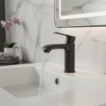 HOBasin-Robinet noir à poignée unique monté sur le pont, Robinets d&rsquo;évier de centre commercial, Acier inoxydable 360, Eau froide et chaude, 304 °, Impact