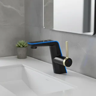 Robinet de salle de bain moderne avec affichage numérique de la…