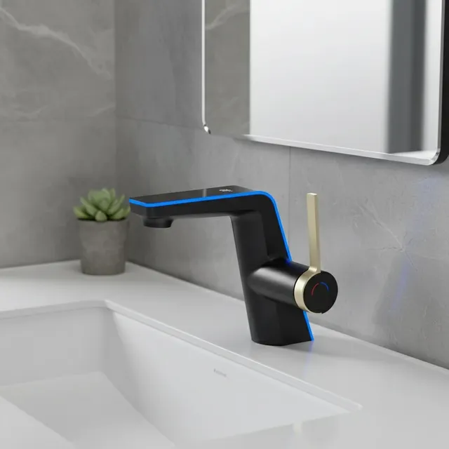 Robinet de salle de bain moderne avec affichage…