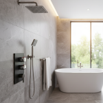 Poignées de contrôle thermostatiques, poignées de contrôle de l&rsquo;eau pour bain-douche, robinets mélangeurs, amélioration de l&rsquo;habitat, robinets de douche