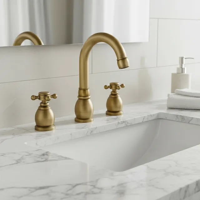 Robinet lavabo baignoire monté pont laiton brossé…