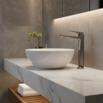 Wanmivezlo robinet de salle de bains moderne, robinet d&rsquo;évier à poignée unique monté sur le pont, robinet d&rsquo;eau de lavabo mélangeur chaud et froid