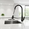 Mitigeur cuisine monobloc col cygne noir mat…