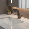 Robinet de salle de bains cascade en laiton gris pistolet – vue 1