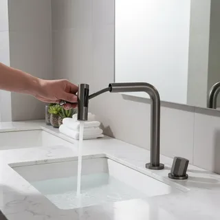 Robinet de lavabo extractible à poignée unique