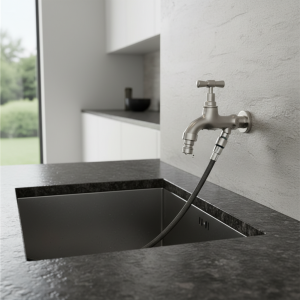 Lavabo de jardin mural en acier inoxydable, balai extérieur brossé, vadrouille Torneira Parede G1, 2 &lsquo;, 304