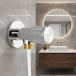 Vanne d&rsquo;angle en laiton pour évier de cuisine, entrée grise, vanne HOOutlet, inverseur de ark G1/2, arrêt d&rsquo;eau de ark, F/05 ets