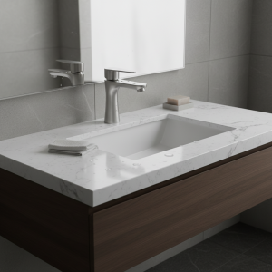 Bassin d&rsquo;Eau Froide Simple Monté sur le Dessus, en Acier Inoxydable 304, Grue de Toilette