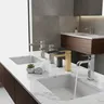 Robinet de lavabo en Nickel brossé