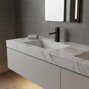 Robinet d&rsquo;eau de salle de bains, robinet de salle de bains monté sur le pont, monotrou, mélangeur d&rsquo;eau chaude et froide à poignée unique