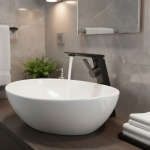 Robinet de lavabo Torneiras noir, trou de poignée unique, robinets de lavabo, mélangeur chaud-froid, grue 855938