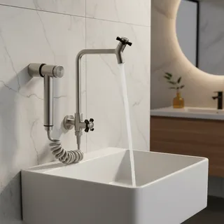 Robinets d'évier de lavabo en acier inoxydable 304