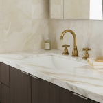 Len robinet d&rsquo;évier de salle de bains en Bronze Antique, robinet d&rsquo;évier à Double poignée robinet d&rsquo;évier mélangeur d&rsquo;eau chaude et froide, robinet de salle de bains à 3 trous