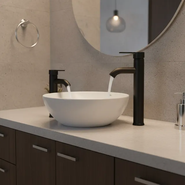 Mitigeur lavabo monotrou monocommande contemporain acier…