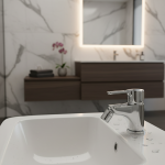 Robinet mitigeur en laiton, robinet de Bidet, salle de bains, trou unique, Chrome fini, robinet de Bidet monté sur le pont