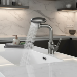 Bassin Cascade Multifonctionnel, 4 Modes de Sortie d&rsquo;Eau, Pulvérisation, Rotation à 360 °, Eau Chaude et Froide, Robinet de Centre Commercial pour HOHO.