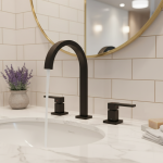 HOBasin-Double volant à trois trous, grue d&rsquo;évier, montage sur pont séparé, eau chaude et froide, centre commercial