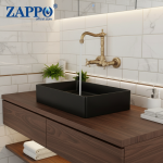 ZAPPO robinet de lavabo de salle de bains en laiton, robinets muraux à double poignée avec bec pivotant 360, robinet de baignoire mitigeur en laiton Antique