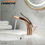 Bassin F/05 et Moderne Rose Or HOancies Cascade Monotrou Eau Froide et Chaude Robinet Bassin ancies centre commercial Robinets XT-423