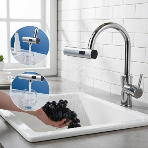 Robinet d’extension rotatif universel, cascade multifonction, trois modes, cuisine et salle de bains, buse anti-éclaboussures, évier Robinet d’extension rotatif universel, cascade multifonction, trois modes, cuisine et salle de bains, buse anti-éclaboussures, évier