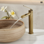 Robinets de lavabo robinet en laiton Antique salle de bains avec poignée unique montage sur pont Vintage Torneiras mélangeur de bain chaud et froid robinet d&rsquo;eau