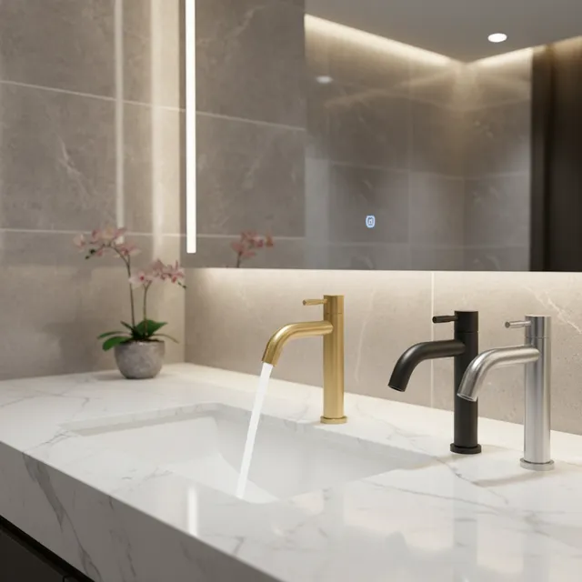 Robinet lavabo monocommande mitigeur acier inoxydable…