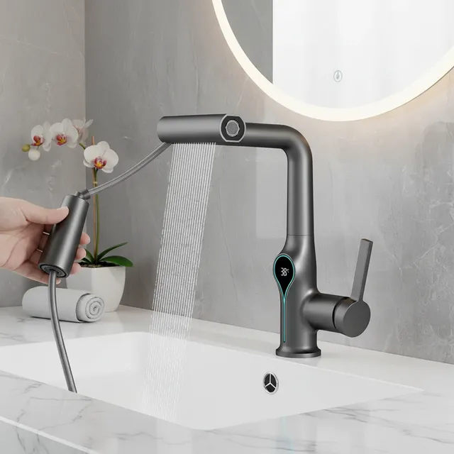 Robinet de lavabo à affichage numérique de température…