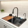 Évier de cuisine cascade LED 304 évier en acier… – vue 1