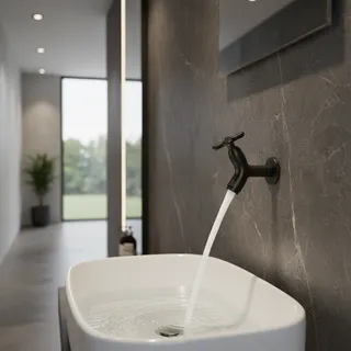 Robinet de lavabo mural